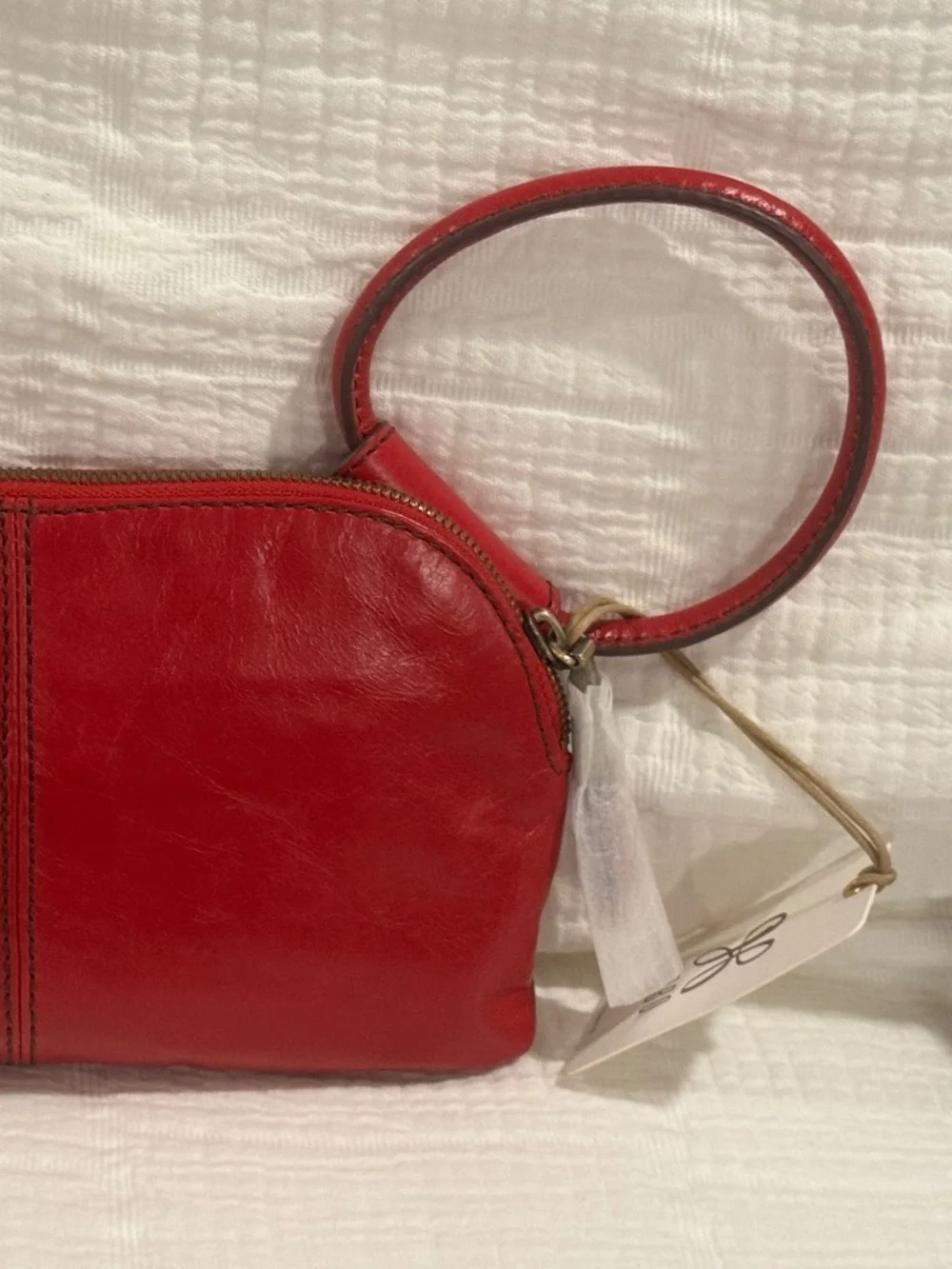 HOBO SABLE Wristlet & Wallet Polished Leather SET with dust bag Claret (RED) NWT